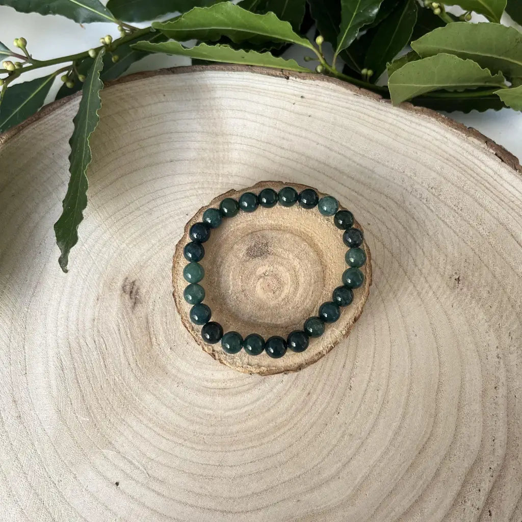 Bracelet Agate Mousse: Équilibre et la Vitalité - bracelet