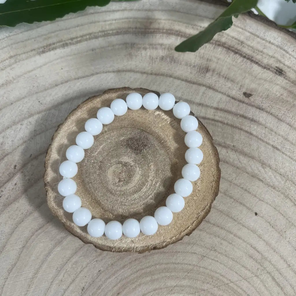 Bracelet en Agate Blanche: Équilibre et Sérénité - Bracelets