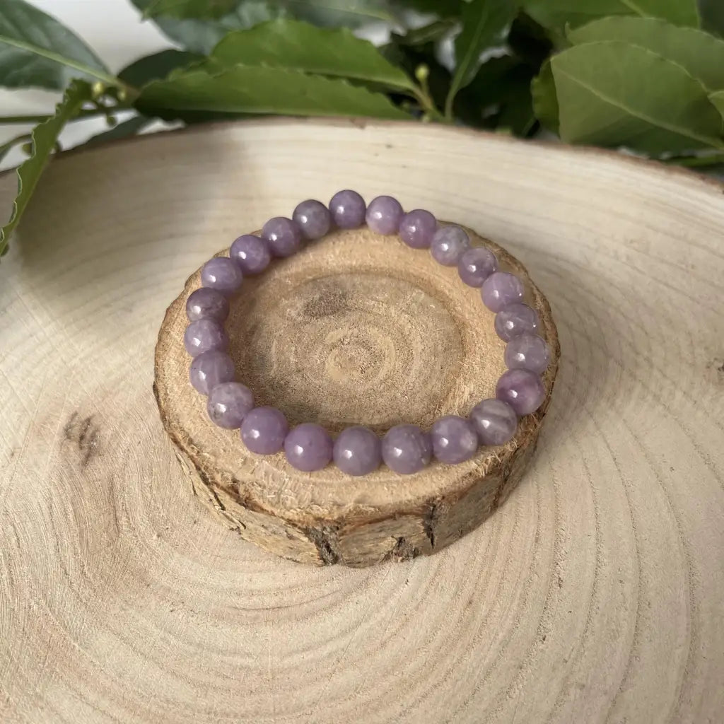 Bracelet Lépidolite: Elégance Confort et Sérénité - Unique