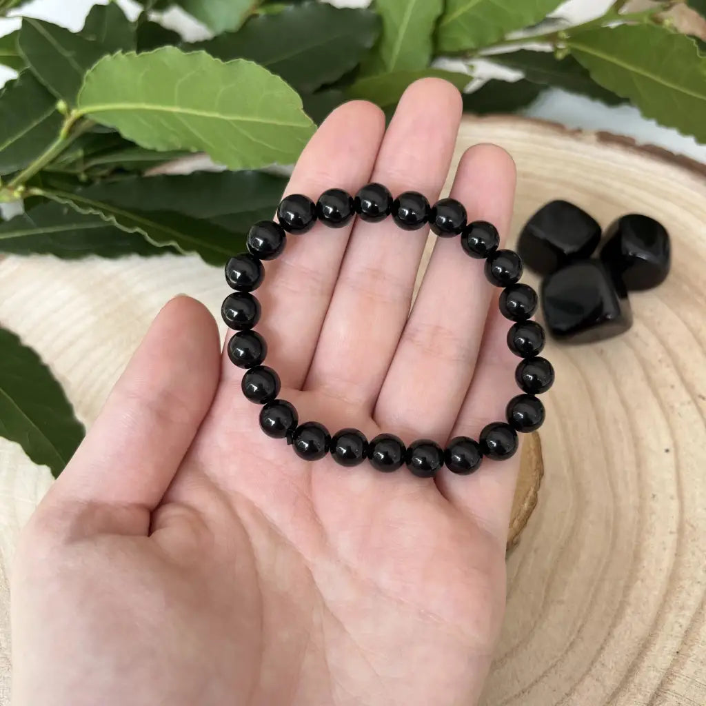 Bracelet Obsidienne Noire - Unique 18/19 cm - Bracelets
