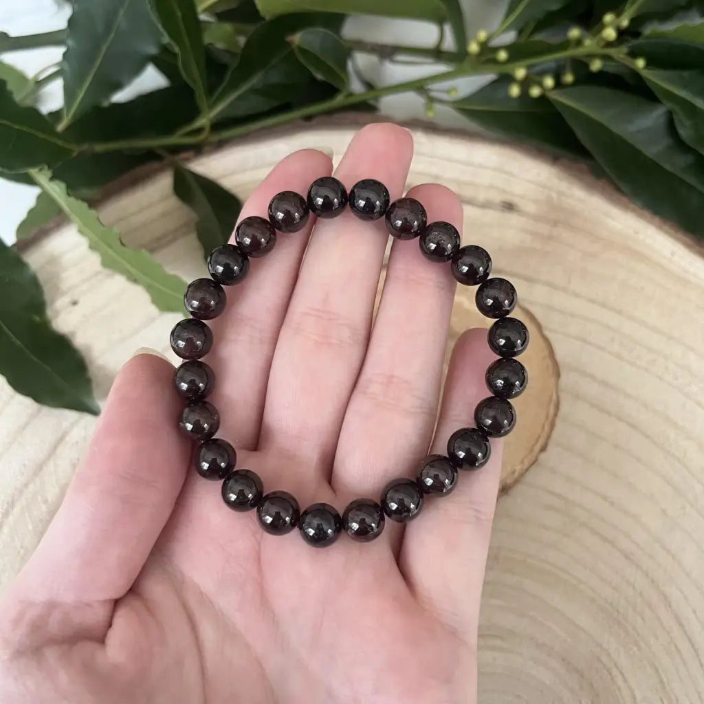 Bracelet Uni Grenat - Un Bijou de Santé et de Vitalité -