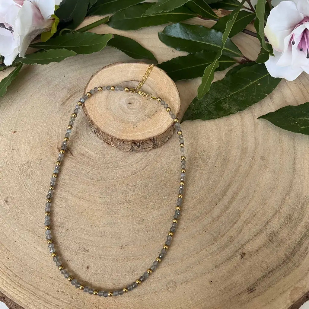 Collier Eden Labradorite - bijoux pierre naturelle et acier