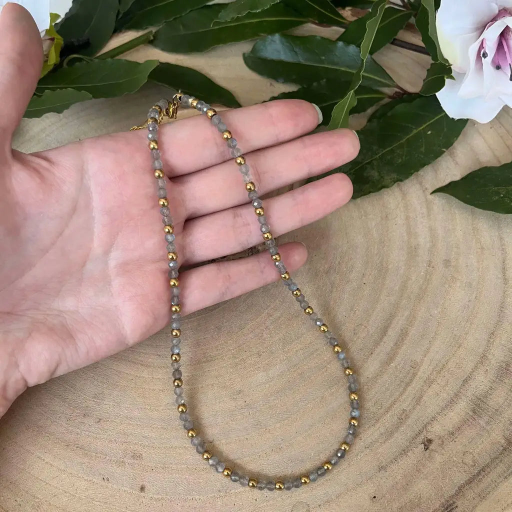 Collier Eden Labradorite - bijoux pierre naturelle et acier