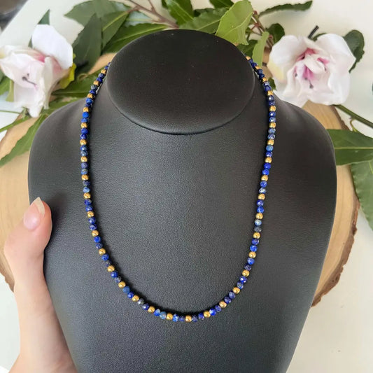 Collier Eden Lapis Lazuli - Or / 40/45 cm - bijoux pierre