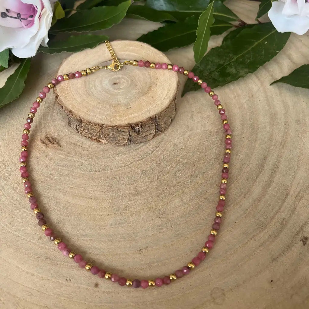 Collier Eden Rhodochrosite - bijoux pierre naturelle