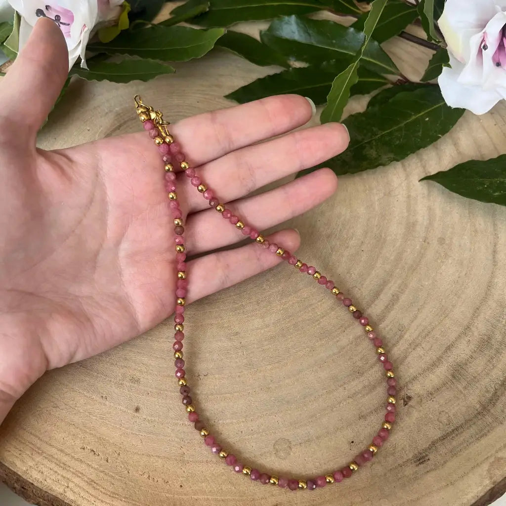 Collier Eden Rhodochrosite - bijoux pierre naturelle