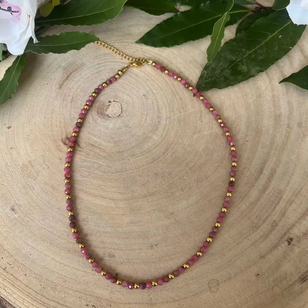 Collier Eden Rhodochrosite - bijoux pierre naturelle