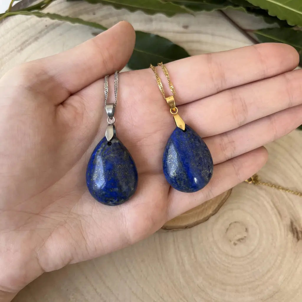 Collier Pendentif en Lapis Lazuli - pierres Naturelles