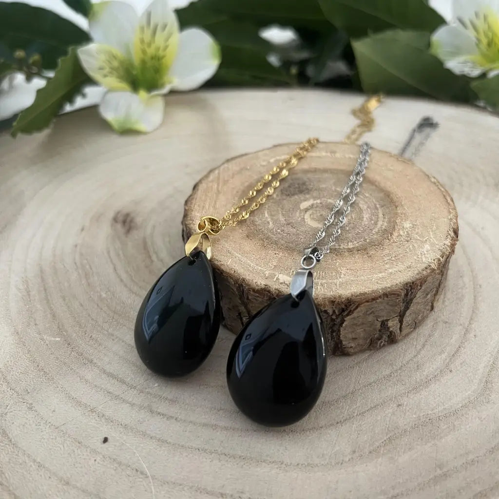 Collier Pendentif en Obsidienne Œil Céleste - Collier