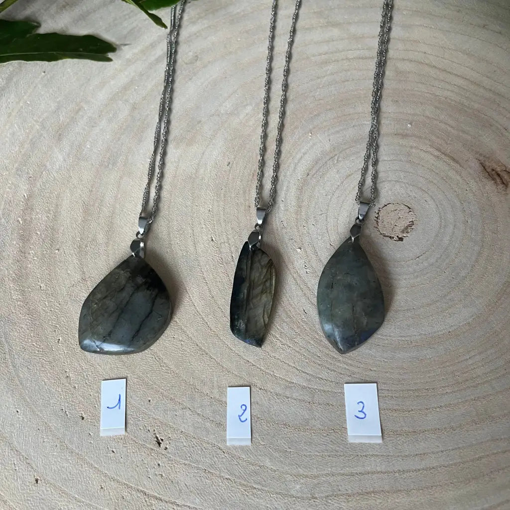 Collier Pendentif Labradorite avec chaine - Collier