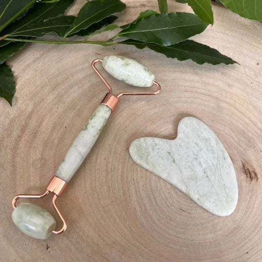 Gua Sha et Rouleau en Jade pour un Teint Rayonnant - Gua