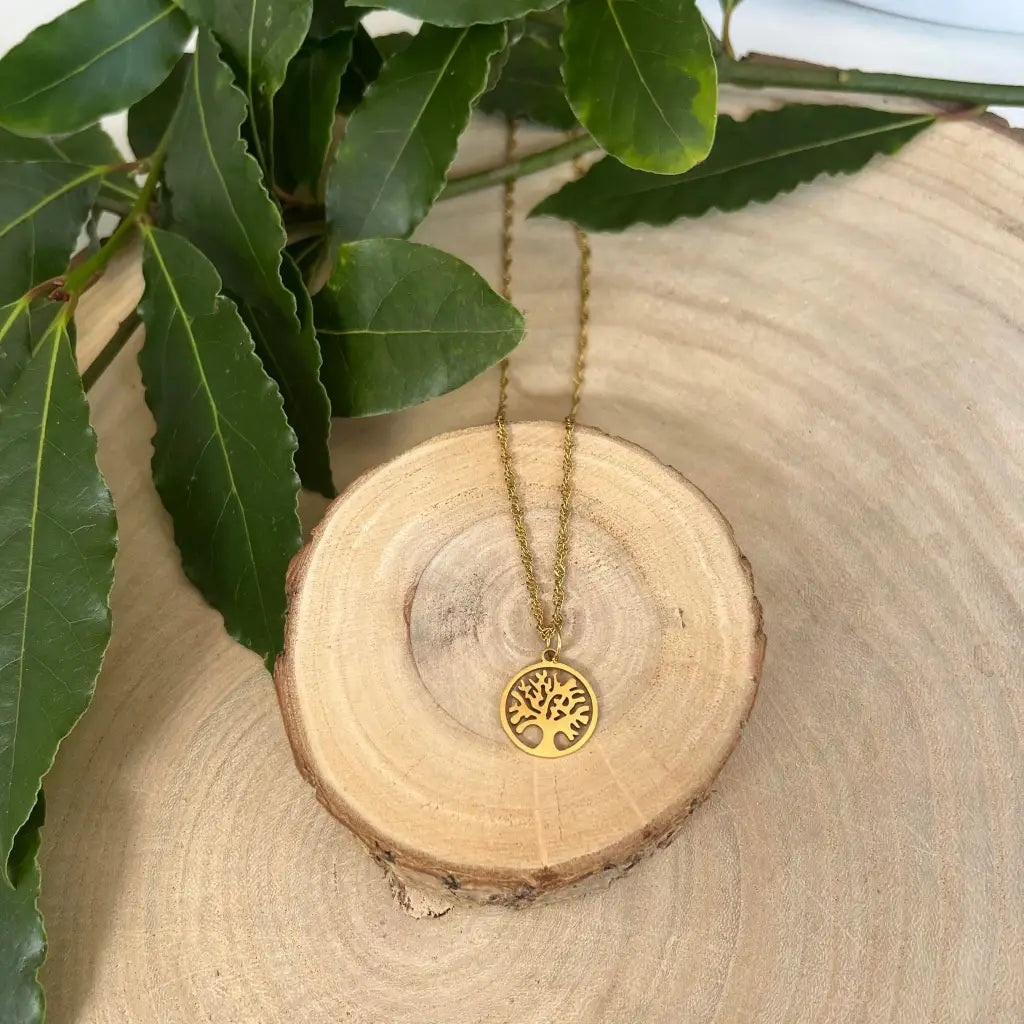 Pendentif Arbre de Vie en Acier Inoxydable - Collier