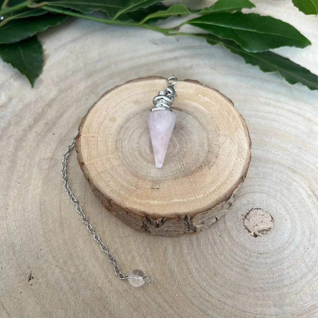 Pendule en Quartz Rose - Pendule en pierre