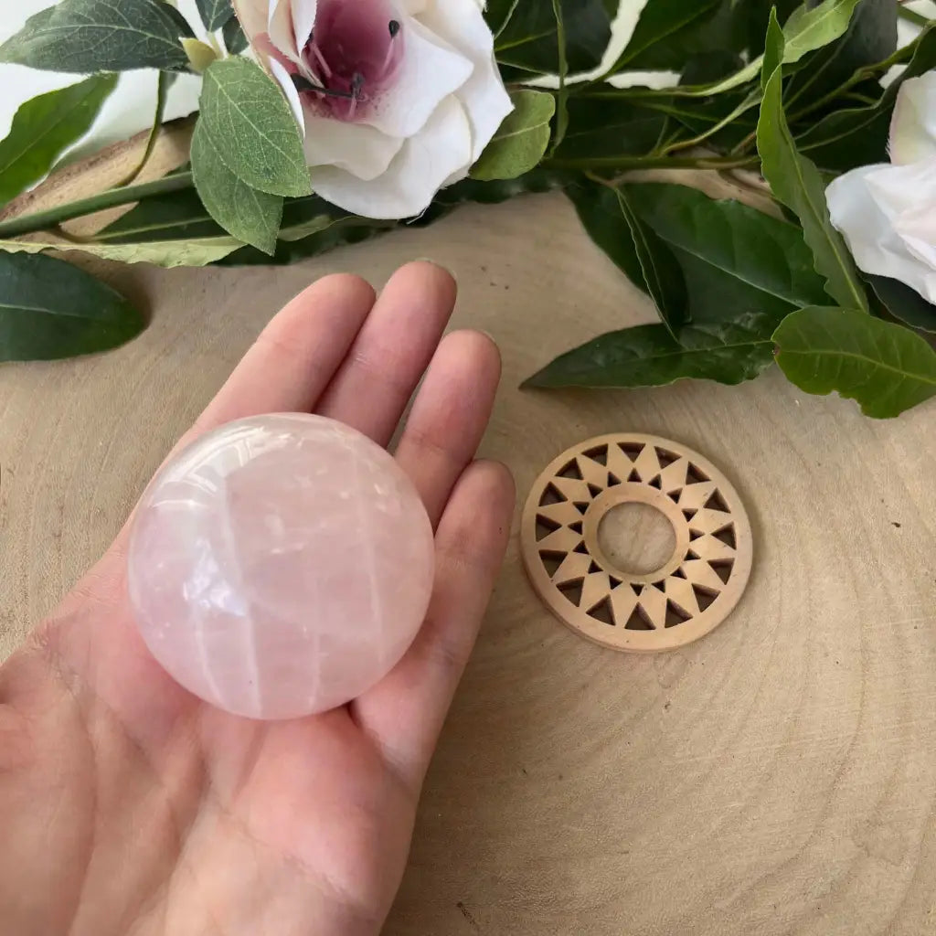 Sphère en Quartz Rose - Sphère 50 mm - pierres boule